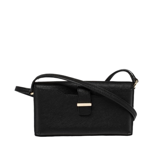 Kate Spade Crossbody Black Leather IPhone Case Wallet - Picture 2 of 11